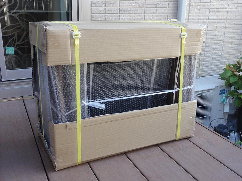 高さの有るビオトープ 60L トロ舟＆木枠セット（棚付き）