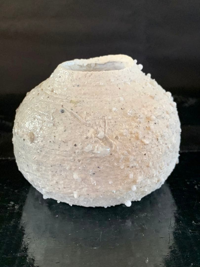 辻村史朗　白信楽小壺 C