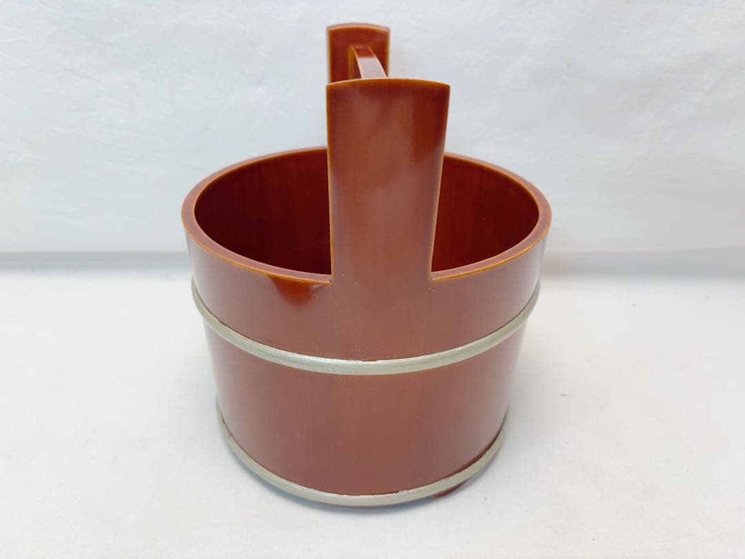 ほぼ未使用 茶道具 飛騨高山 春慶塗 手桶水指（水差・みずさし）天然木製 元箱