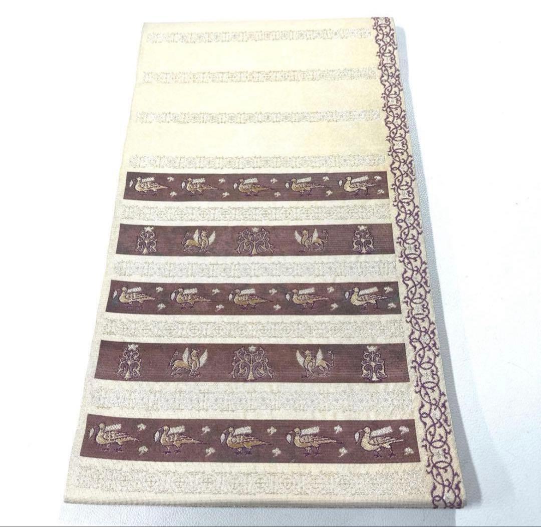 専用帯5669 4821 二点セット ●高級 正絹 太鼓六通 袋帯 花文 華文