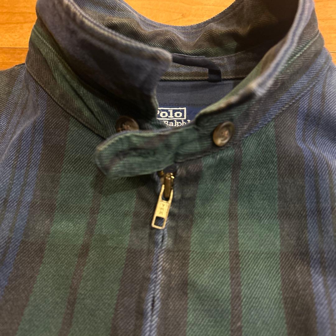 ★ポロラルフローレンブラックウォッチジャケットXL
