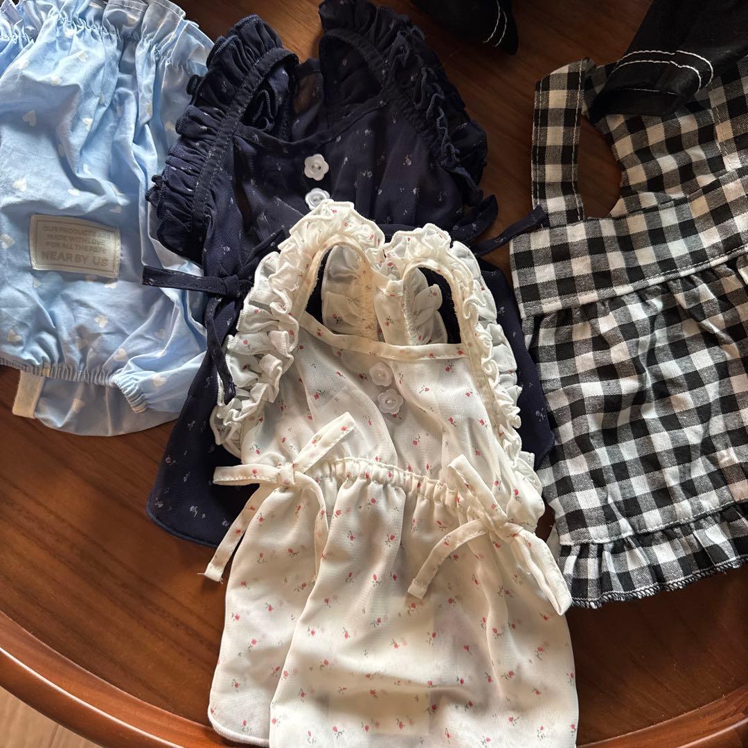 犬服　まとめ売り　犬用オーバーオール、ワンピース　８点セット　帽子付