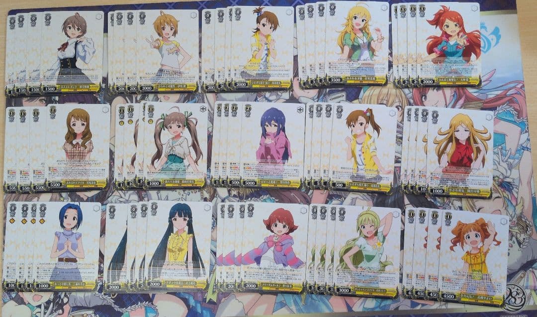 ヴァイスシュヴァルツ　アイドルマスターミリオンライブ　旧弾4コン+パーツセット