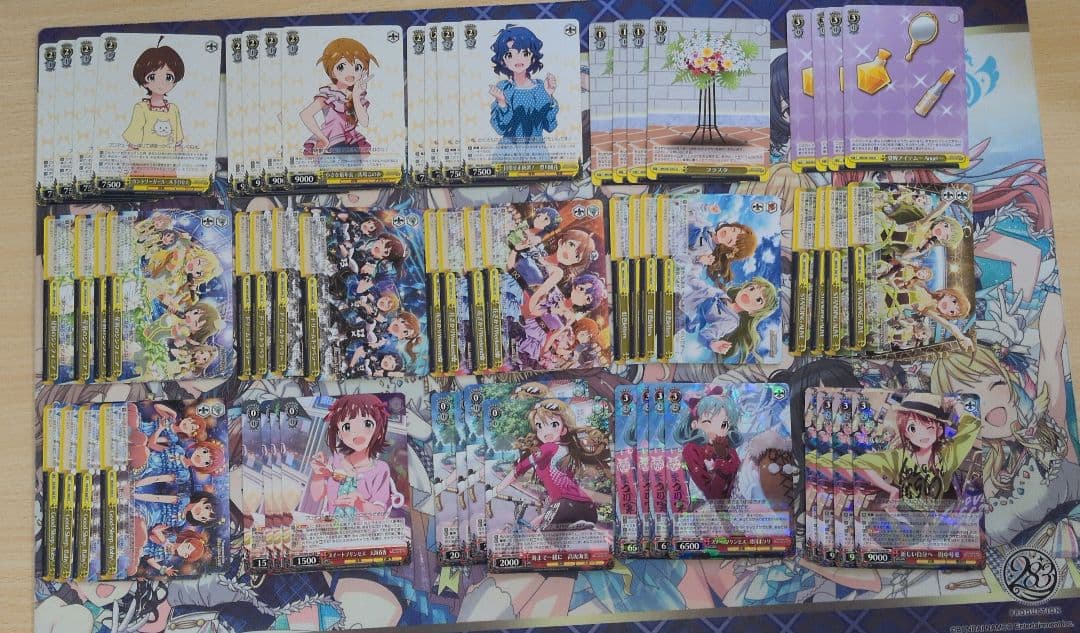 ヴァイスシュヴァルツ　アイドルマスターミリオンライブ　旧弾4コン+パーツセット