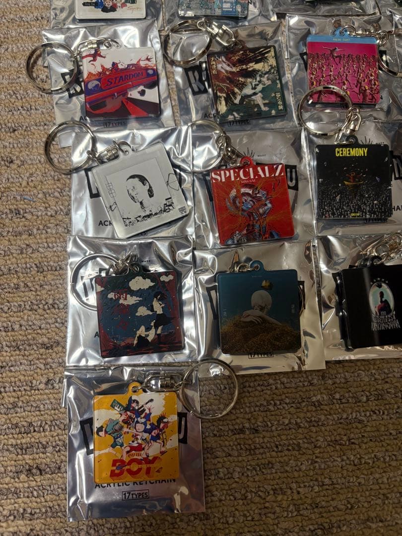 King Gnu CDジャケット アクリルキーチェーン コンプリートセット