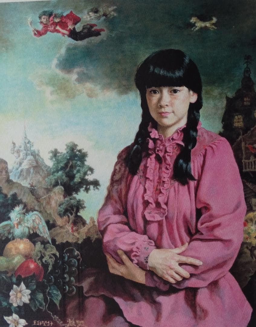 ・作者名：牧野邦子・画題：Ａさんと千穂・技法：エスタンプ限定（32／280）