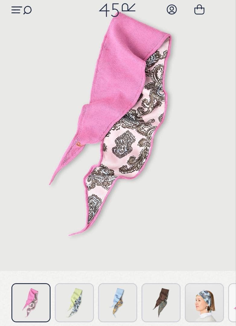 45R シルク×超ガーゼヘアバンド