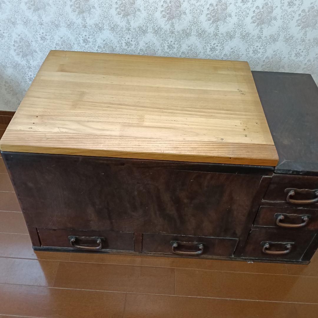 アンティーク　欅　長火鉢