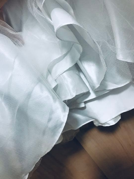 削除予定【クリーニング済】ウェディングドレス ロング 二次会