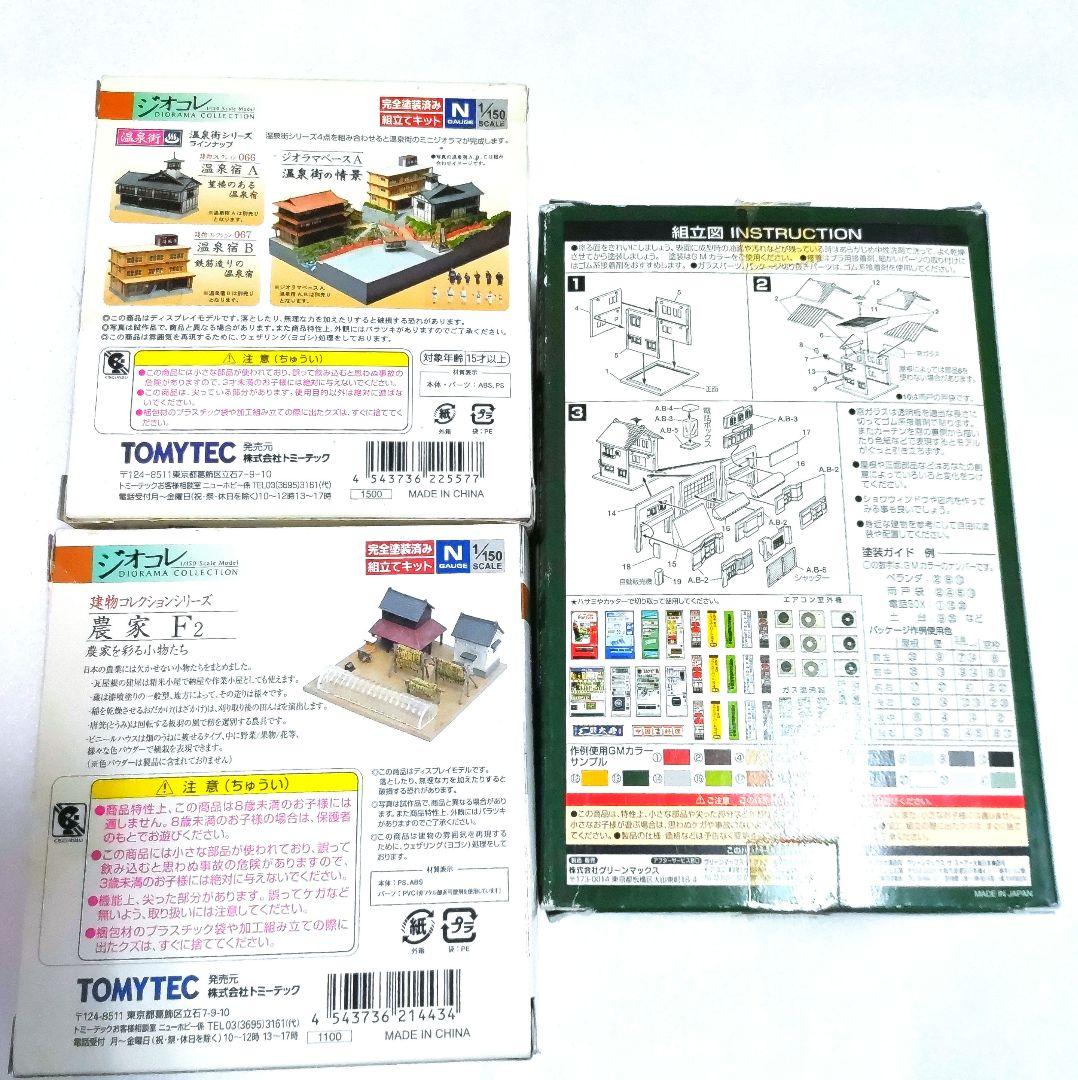 ジオコレ 温泉宿C 農家F2 商店セット ４点セット Nゲージ トミーテック
