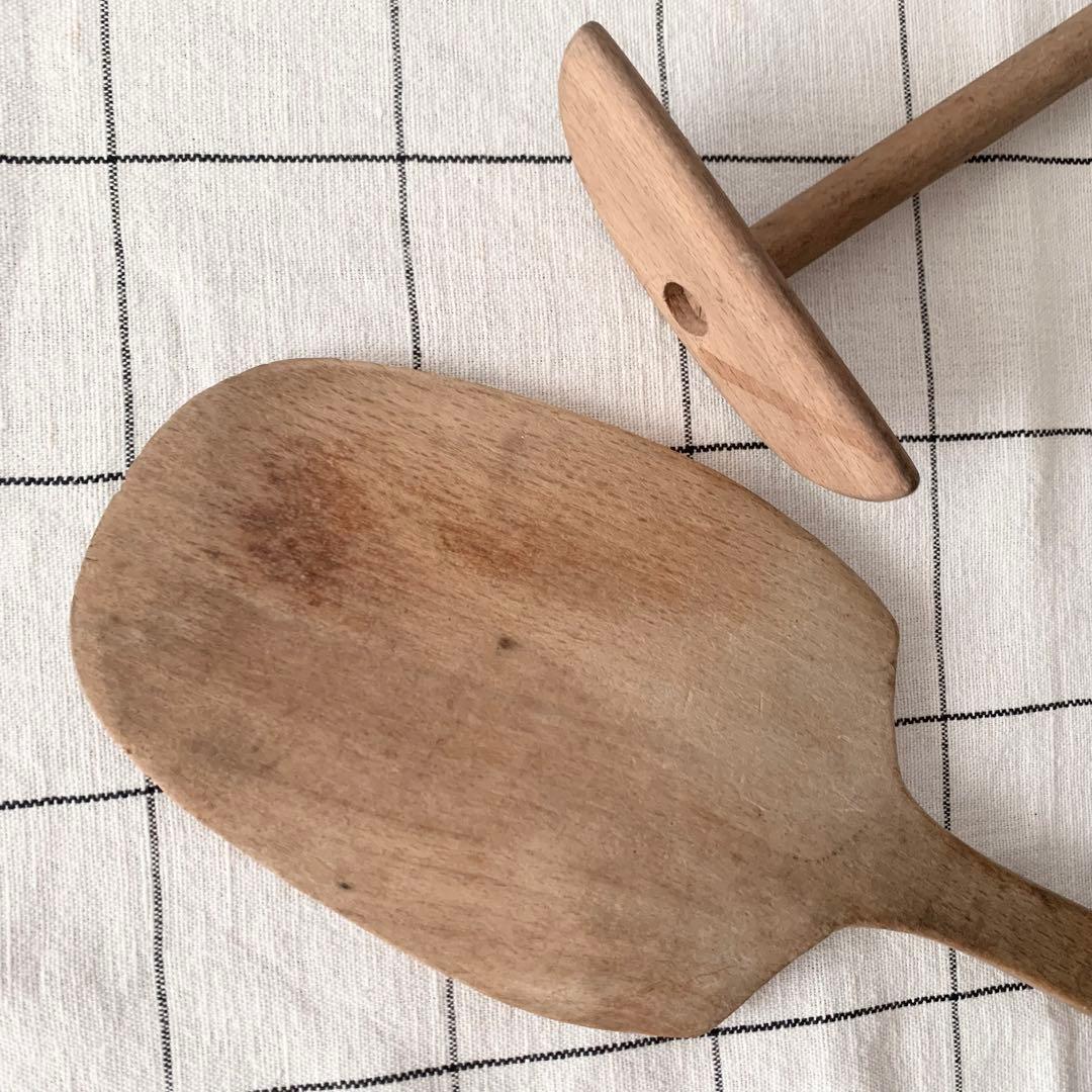 みどりさま専用です。フランスアンティーク 古い木のキッチンツール セット