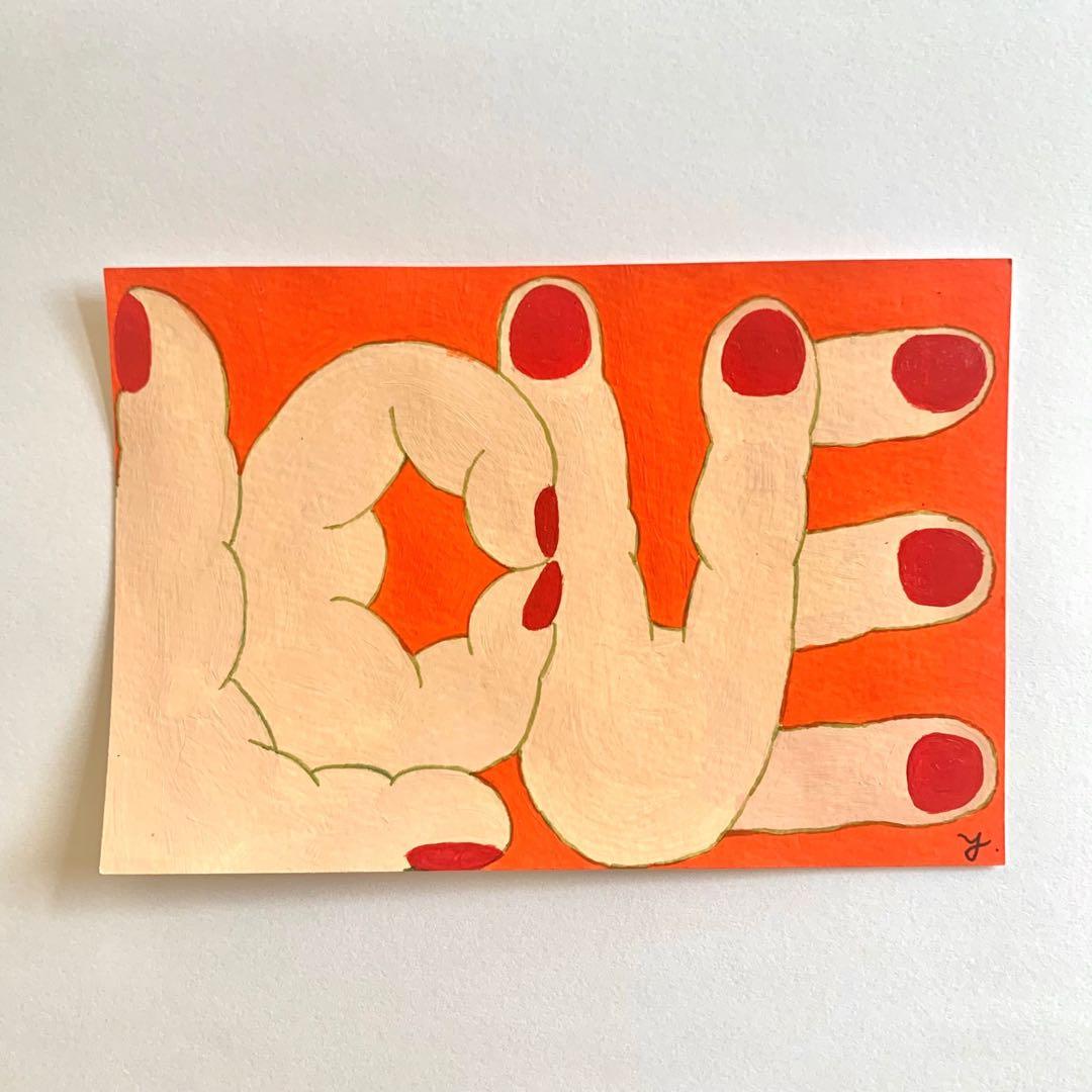 『LOVE』アート アーティストサイン入り