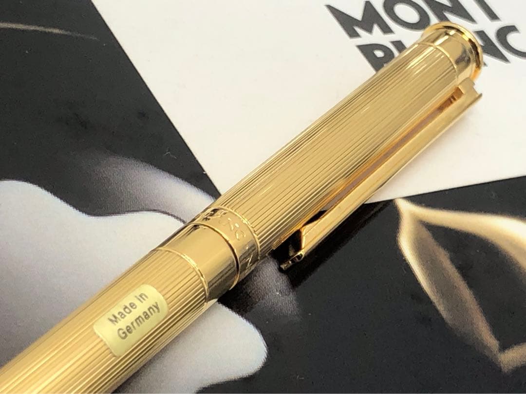 モンブラン　未使用！金運を引き寄せる黄金色！★輝く総金張り稀少なノブレス・ドゥエ