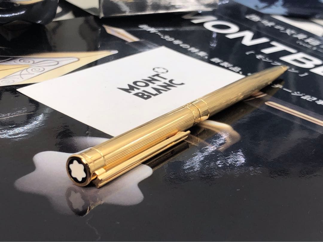 モンブラン　未使用！金運を引き寄せる黄金色！★輝く総金張り稀少なノブレス・ドゥエ