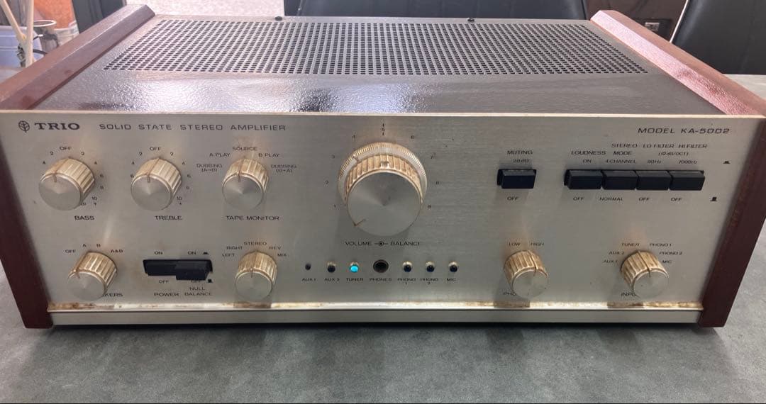 名機！【TRIO/トリオ】KA-5002 プリメインアンプ　昭和レトロ※通電のみ