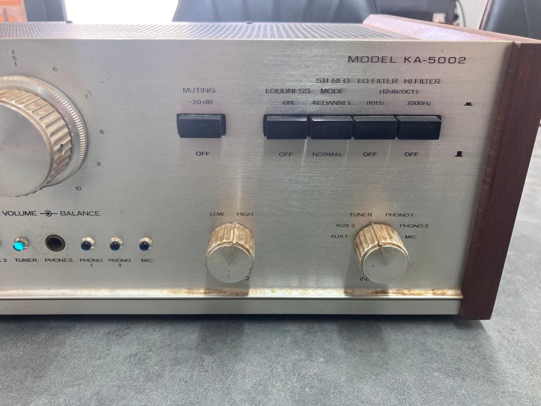 名機！【TRIO/トリオ】KA-5002 プリメインアンプ　昭和レトロ※通電のみ