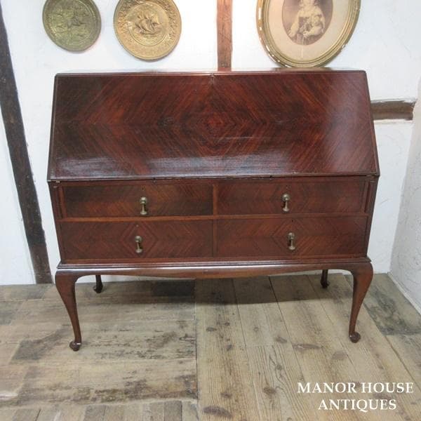イギリス アンティーク 家具 ライティングビューロー デスク 机 6996d
