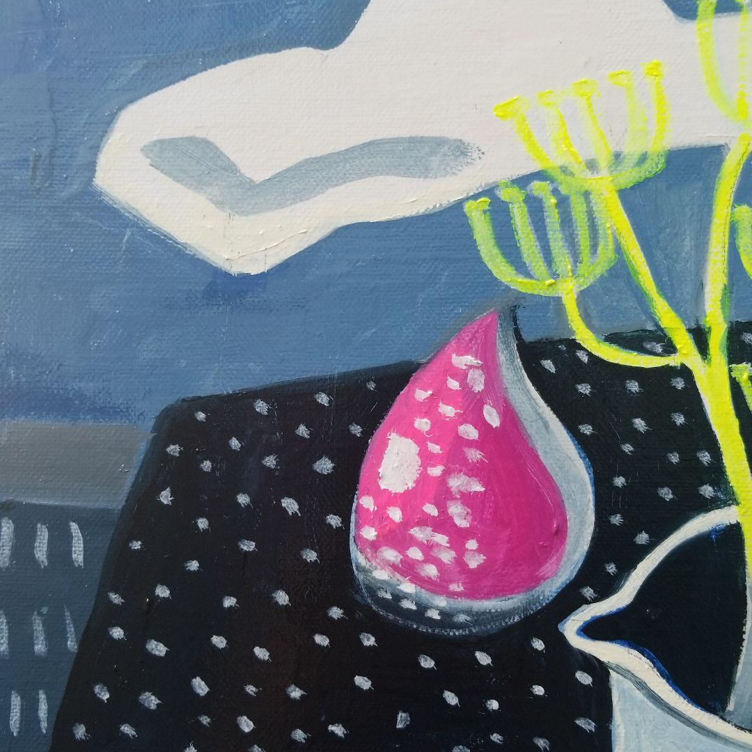 油絵　専用　いちじくとレモンのあるテーブル