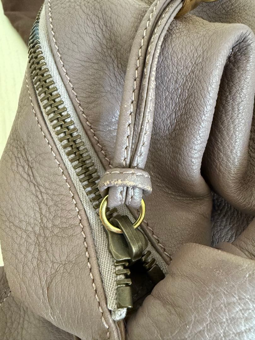 GUCCI ハンドバッグ ワンショルダー バンブー タッセル レザー