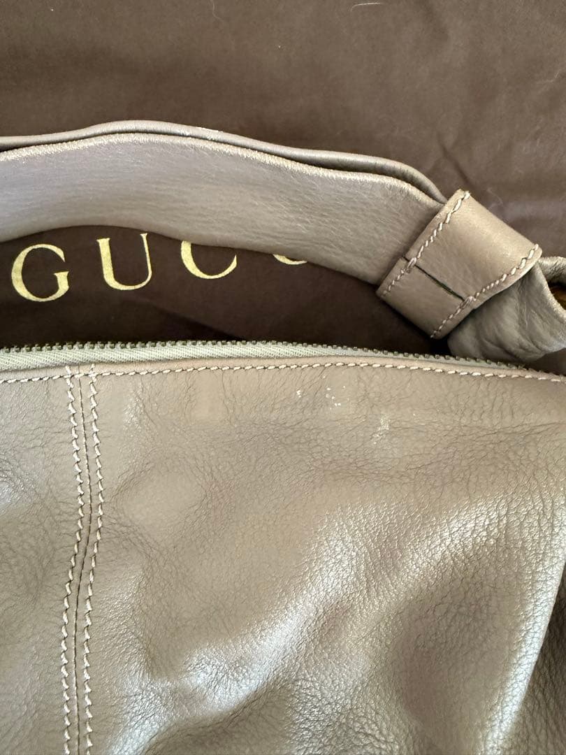 GUCCI ハンドバッグ ワンショルダー バンブー タッセル レザー