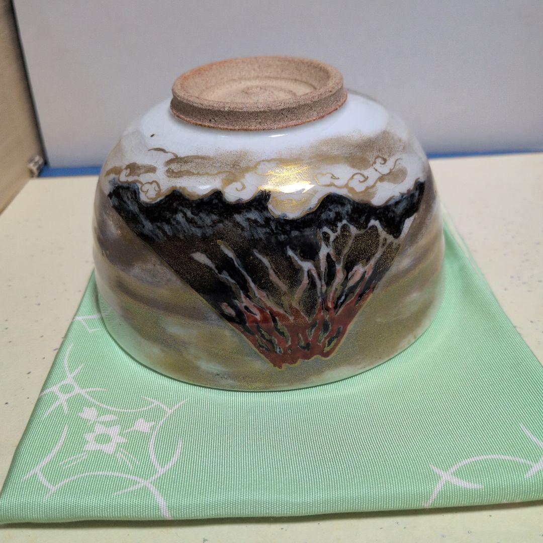 茶碗、赤富士、粉引、寺尾陶象作、くた24番