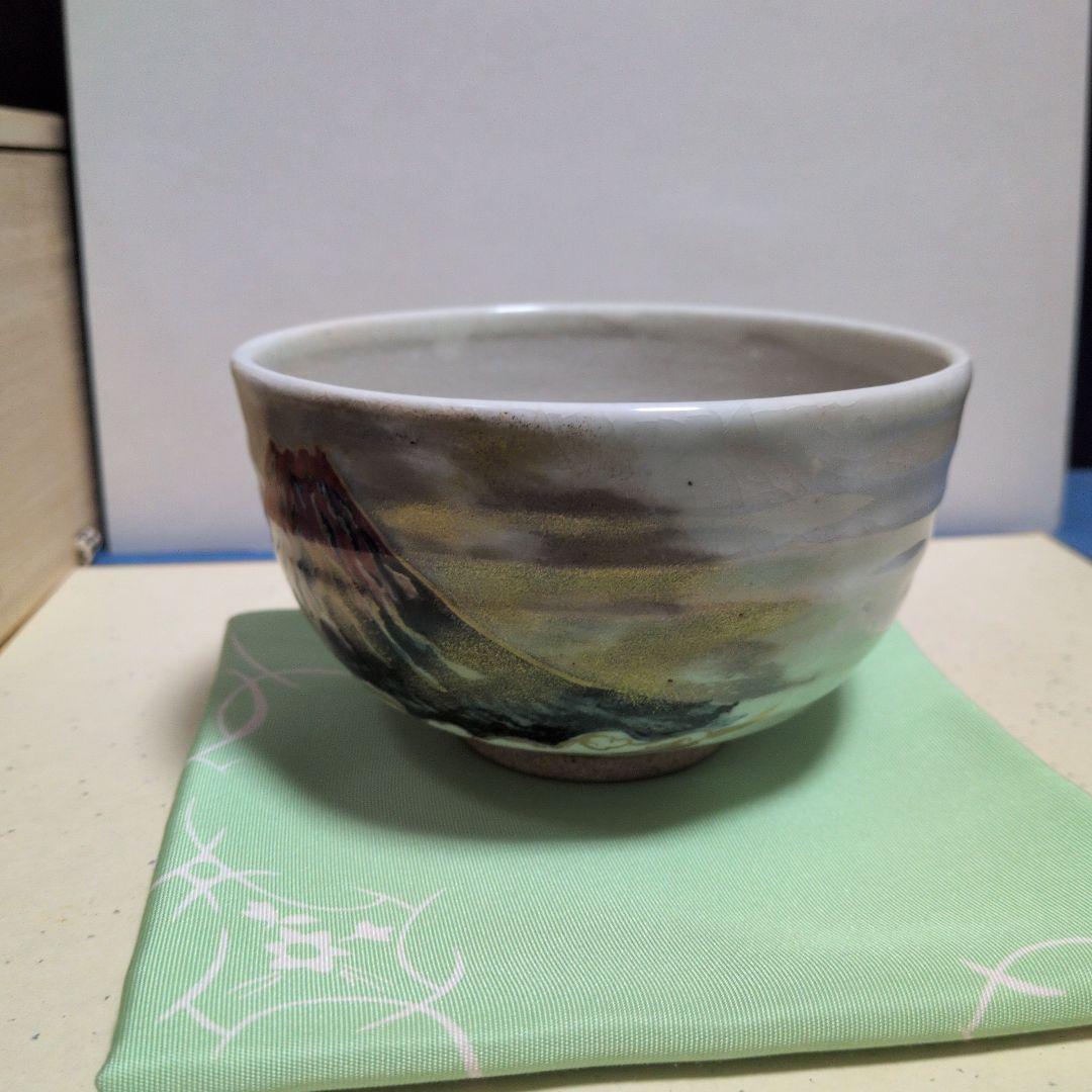 茶碗、赤富士、粉引、寺尾陶象作、くた24番