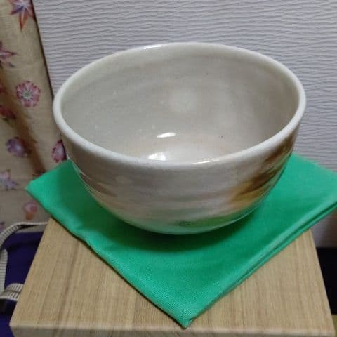 茶碗、赤富士、粉引、寺尾陶象作、くた24番