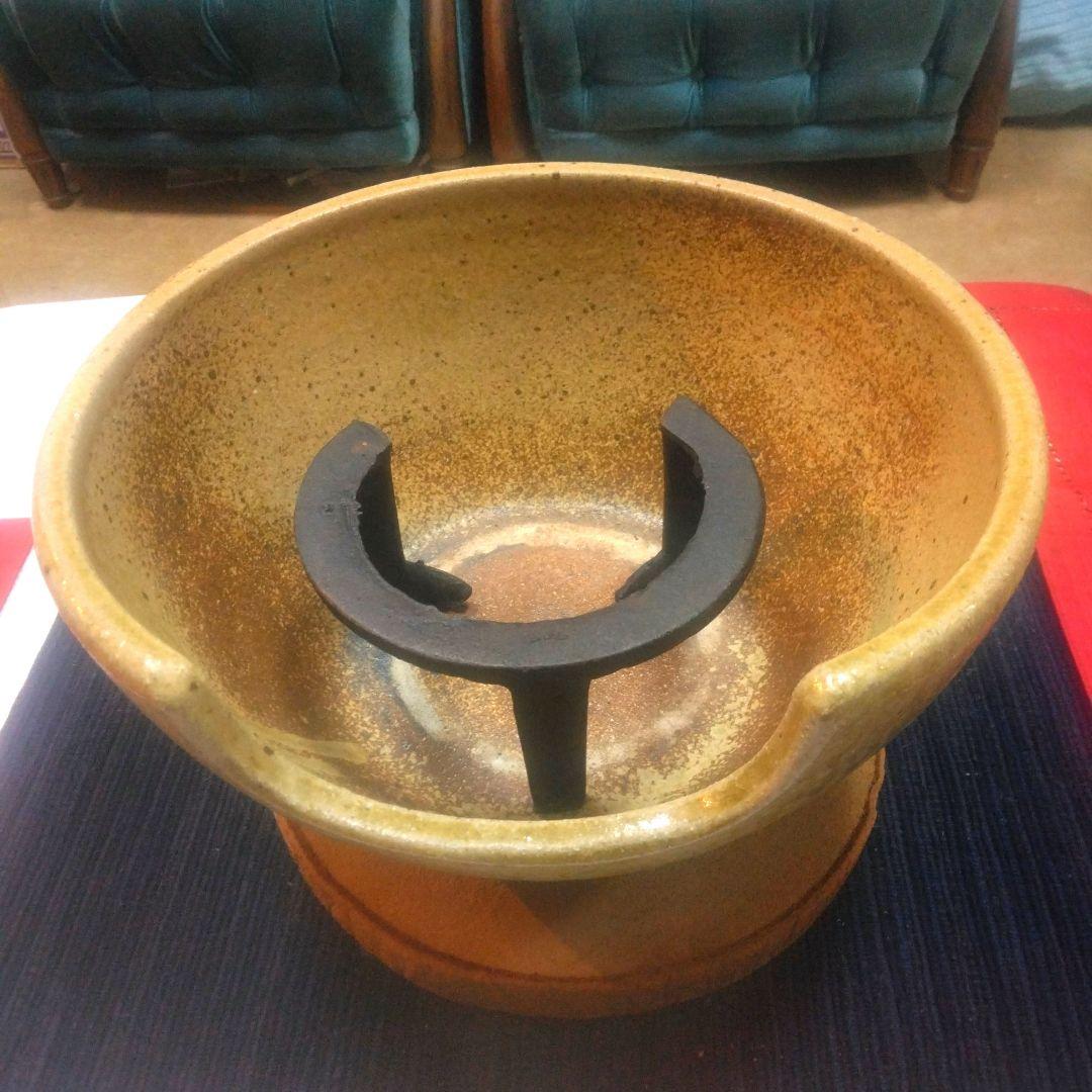 茶道具　風呂釜 五徳 セット　水指　茶道用語集本