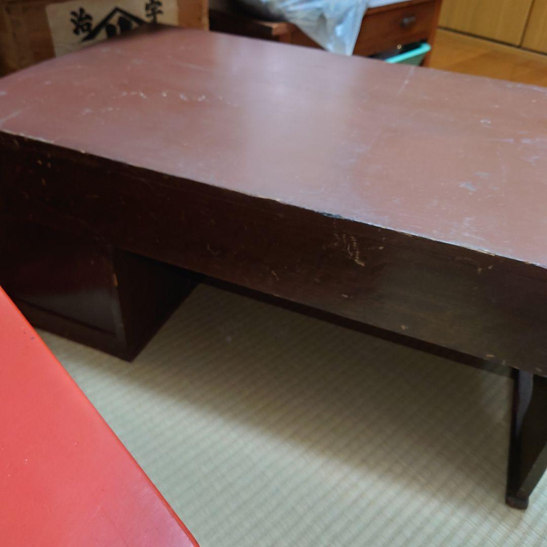 週末特価！文机 片袖4引き出し　ちゃぶ台　書斎机　昭和レトロ