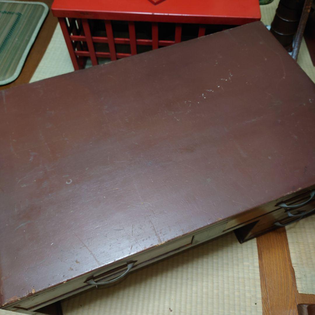 週末特価！文机 片袖4引き出し　ちゃぶ台　書斎机　昭和レトロ