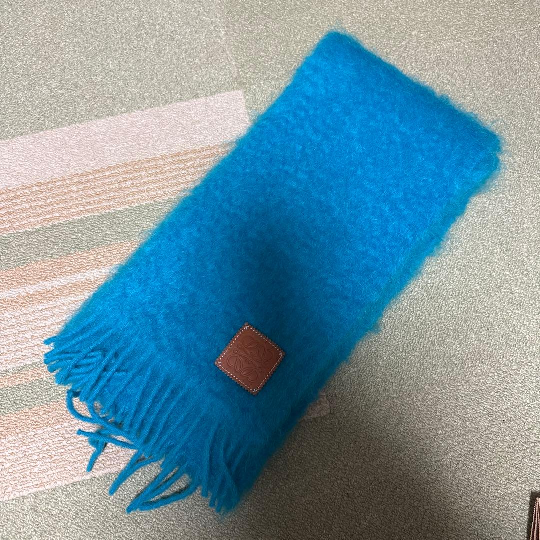 LOEWE マフラー ターコイズブルー