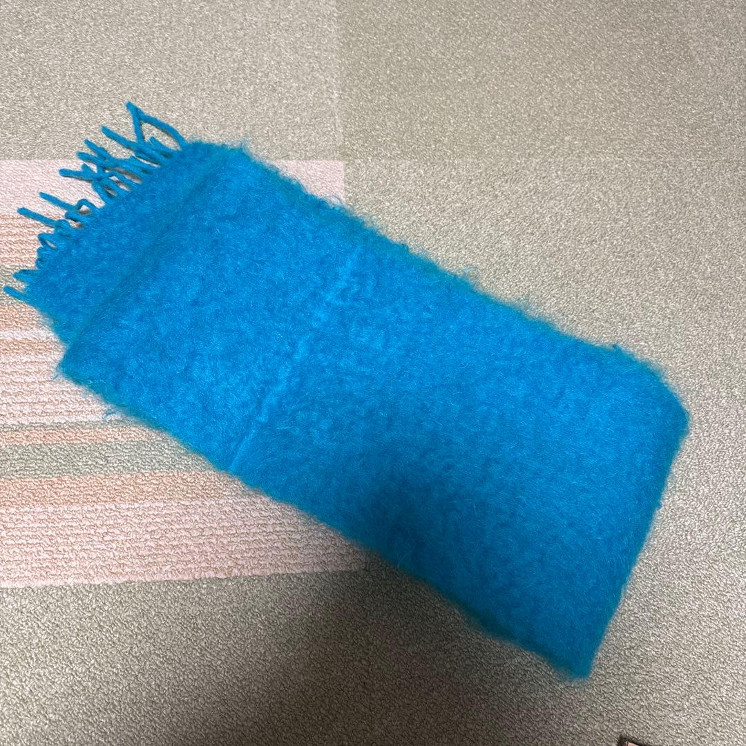 LOEWE マフラー ターコイズブルー