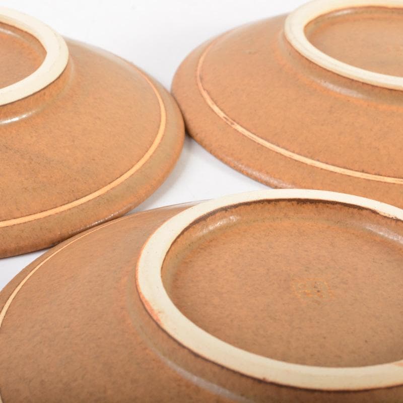 茶道具　山田喆造　伊羅保釉　銘々皿　五客　共箱　C　6272