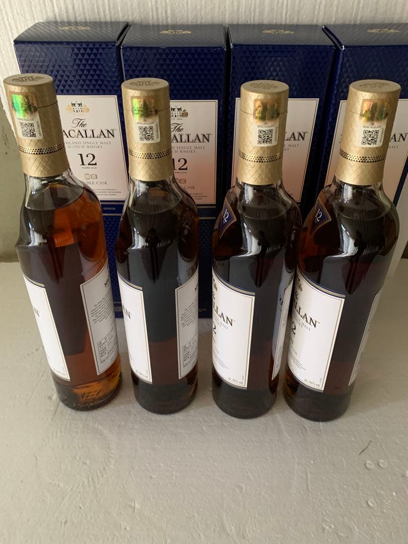 コ*ん様 未開栓 マッカラン 12年 ダブルカスク 箱付 4本セット 700ml
