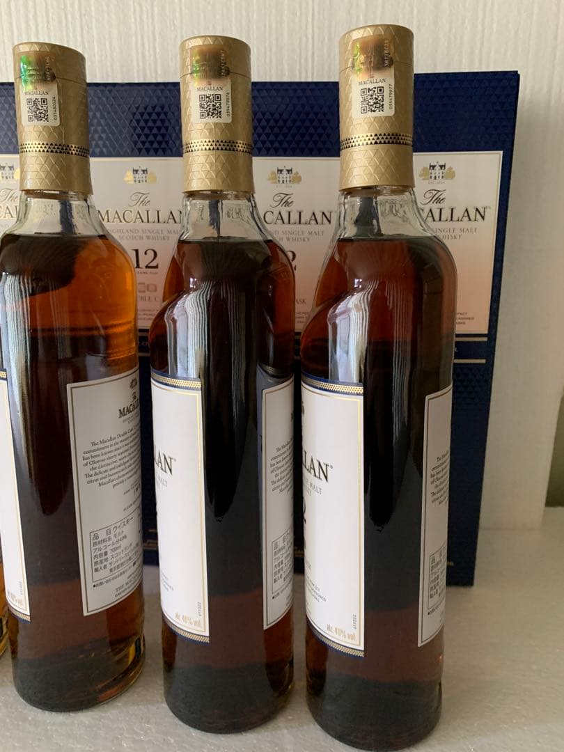 コ*ん様 未開栓 マッカラン 12年 ダブルカスク 箱付 4本セット 700ml