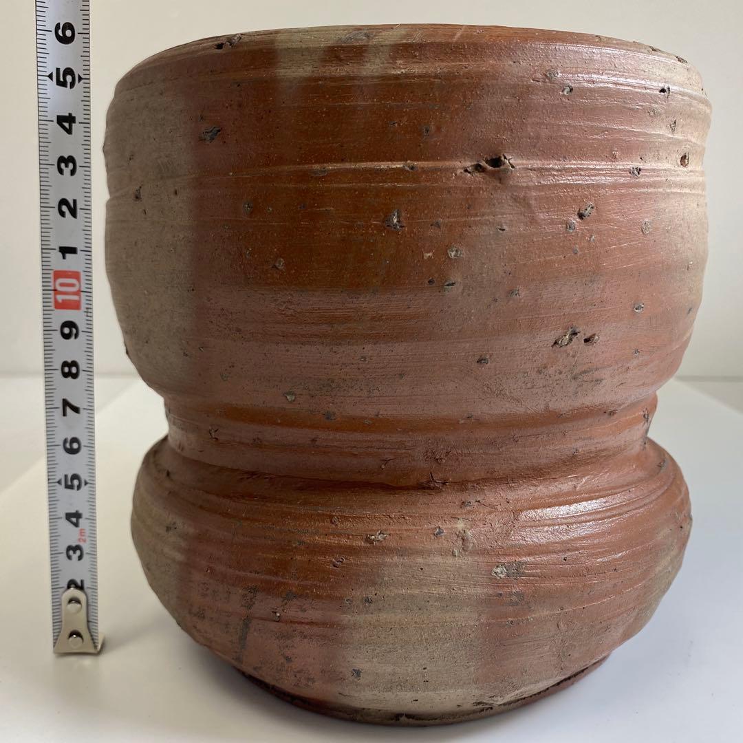 桃山時代 桂又三郎 極〆 古備前 火襷水指 高さ15.5cm 東岩7-0903①