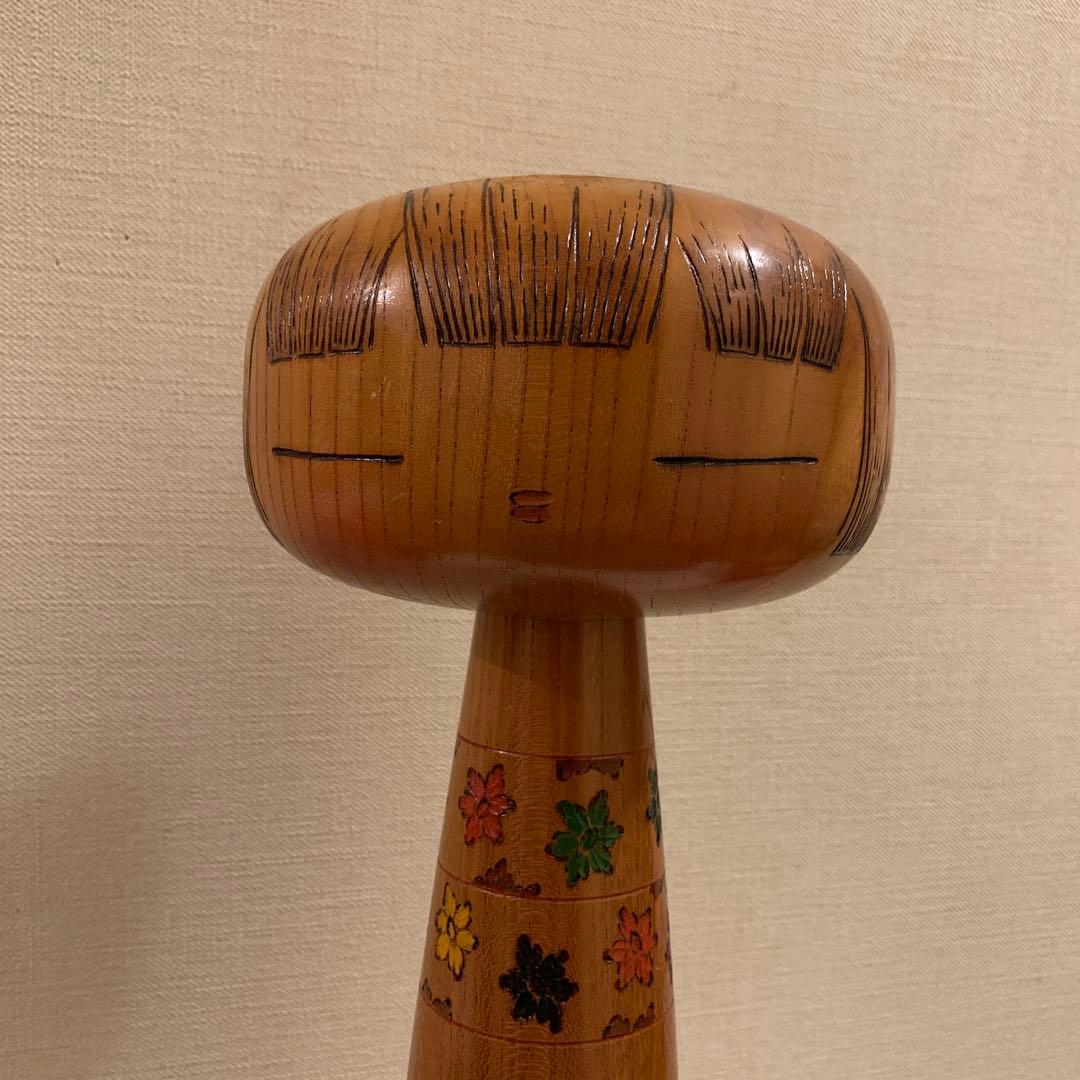 創作こけし　 辻田亮三作　【花のこみち】　高さ　約40㎝！