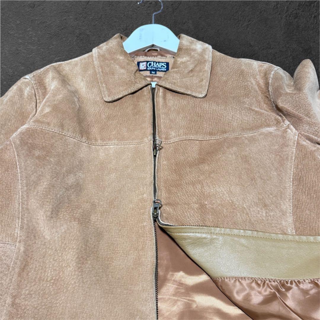 Chaps Ralph Lauren ベージュ スウェードライダースジャケット