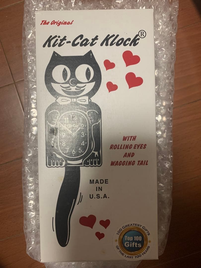 【新品未使用】キットキャットクロック　ブラック