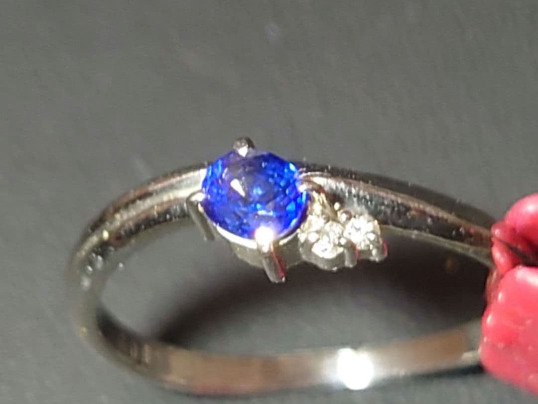 pt900 サファイア 9号 指輪 プラチナ リング ダイヤモンド