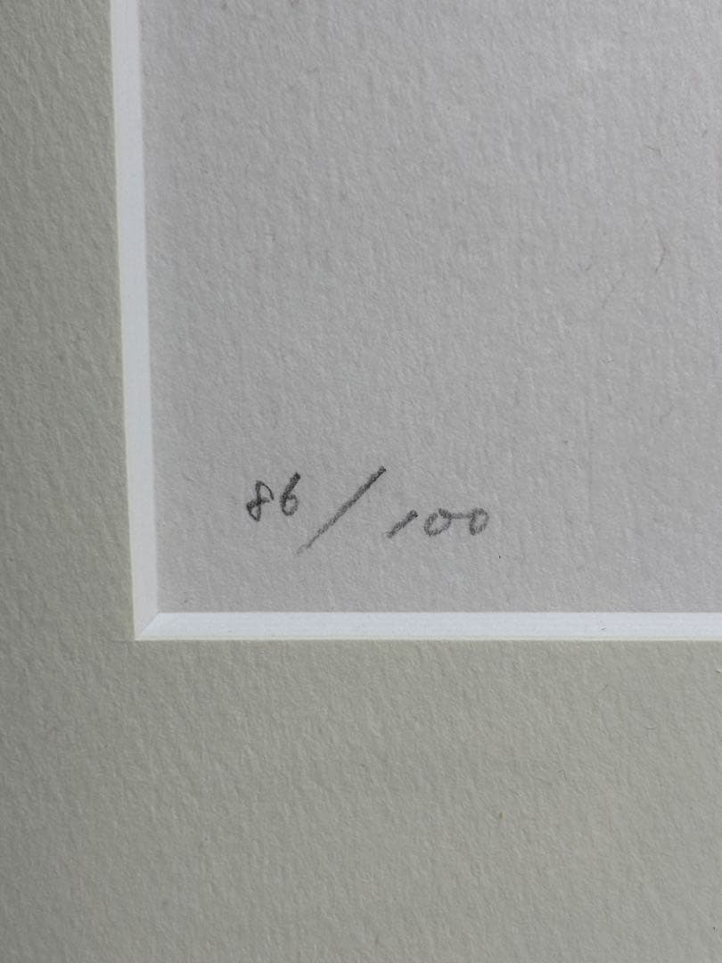 #山口健智「花」 リトグラフ 額装品 限定版86/100