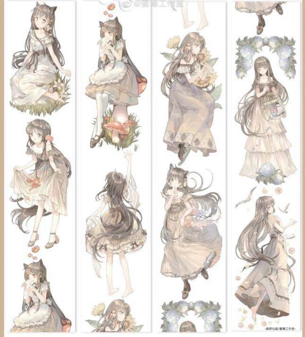 《在庫処分セール》海外　人物　マスキングテープ　墨魚 14点　⚠️ホロpet