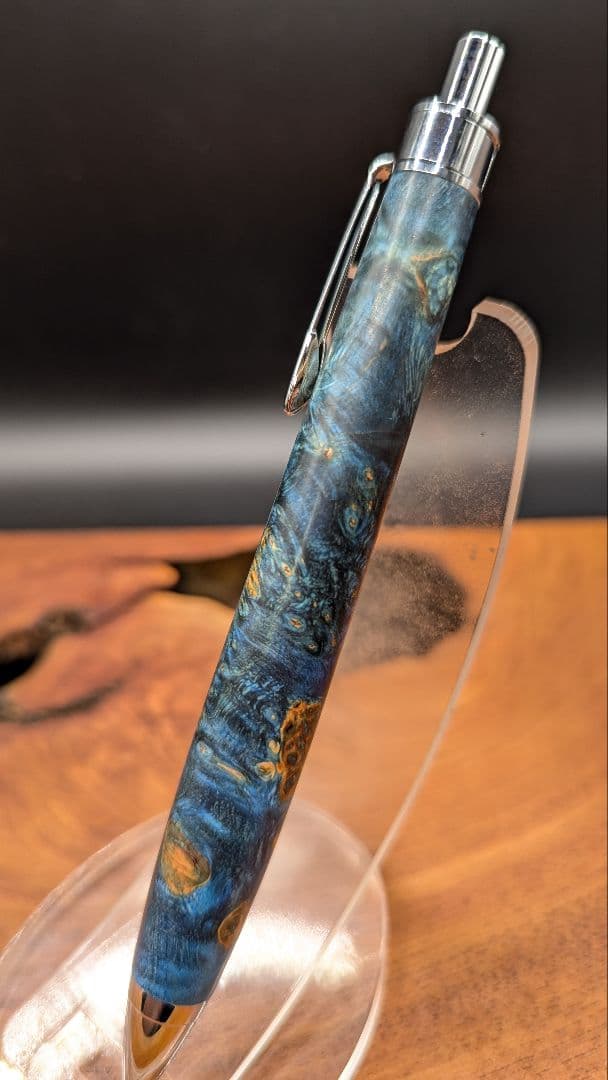 585スタビライズドウッドバーチバール　木軸シャーペン　ボールペン