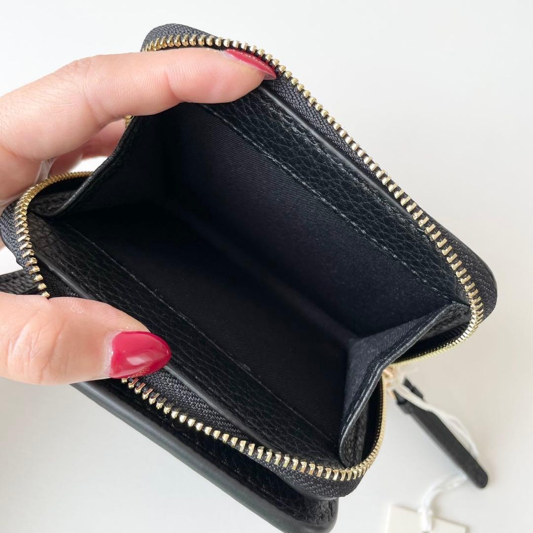 【新品】TORY BURCH 新作 ティア THEA 二つ折り財布 黒 本革