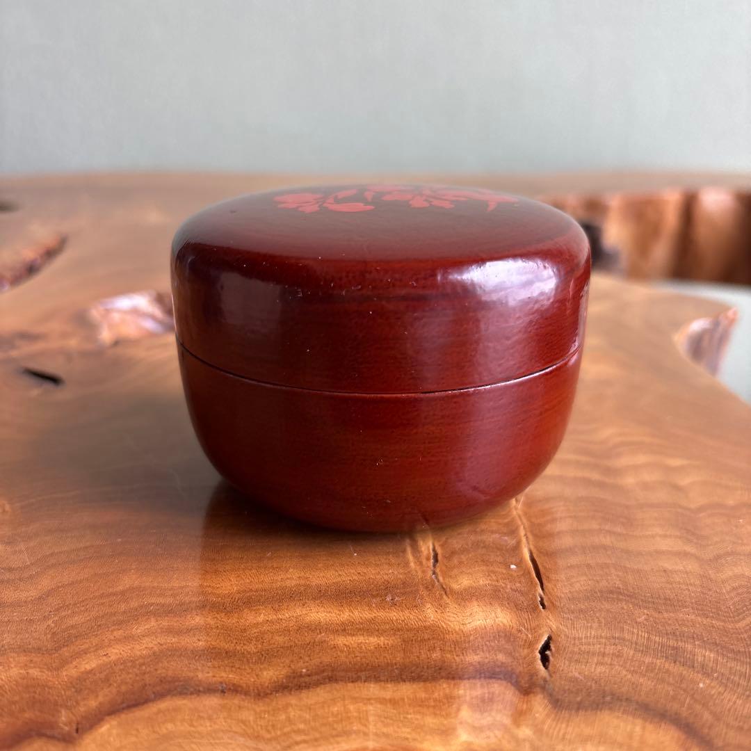 桜井一良 輪島塗 菖蒲蒔絵 大平棗 茶道具 共箱