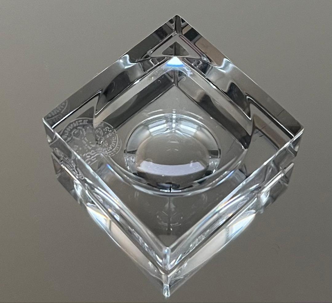 Baccaratバカラ/※廃盤品 ブルー クリスタル エッグ オブジェ