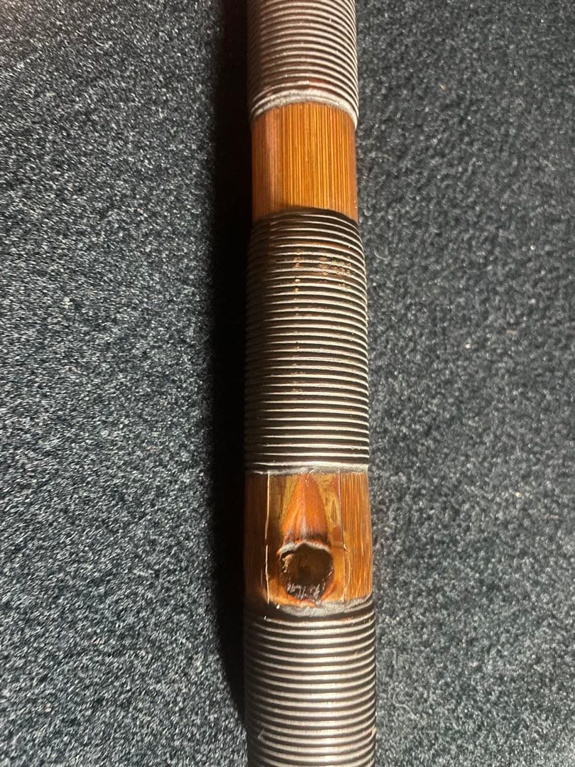 山 　②龍笛　本管　雅楽　藤巻　長さ40cm 江戸期時代物