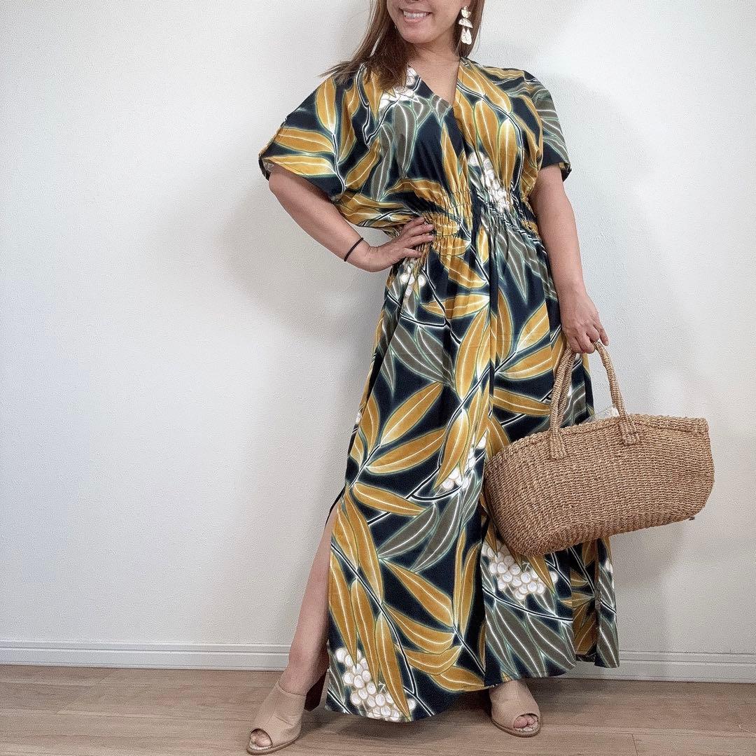 リメイク　本染　浴衣　オリジナル　ワンピ　ハンドメイド　ロング　コーマ