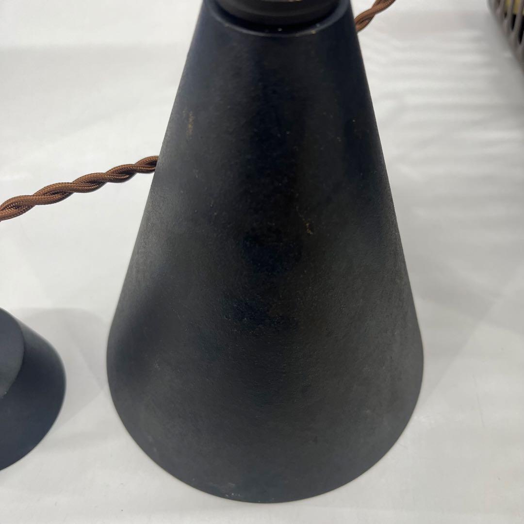 FUTAGAMI ペンダントランプ 円錐 長 黒ムラ 削り出し 真鍮 鋳肌