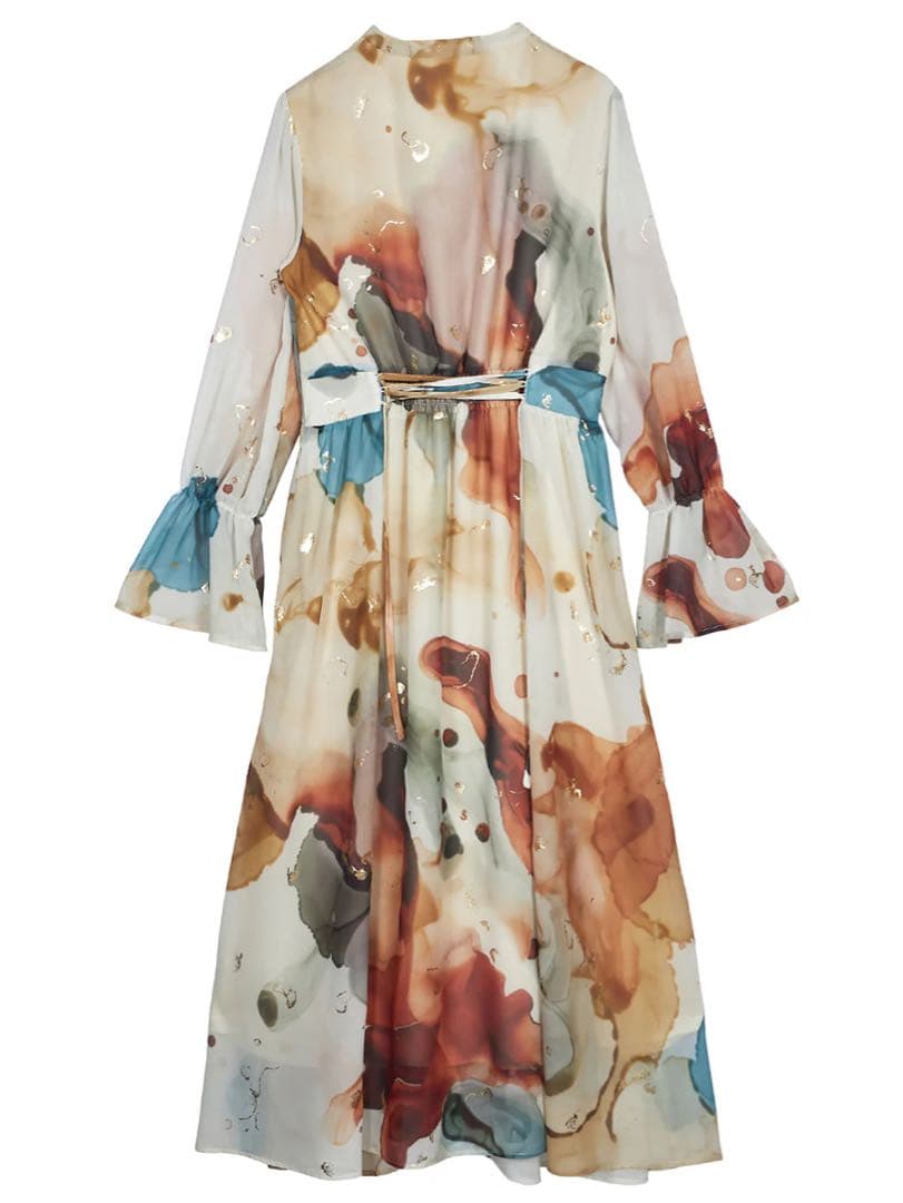 【美品】AMERI Mサイズインクアートドレス ワンピース